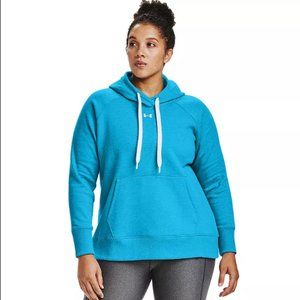 Plus Size Under Armour Rival Fleece Hoodie - Color: Equator Blue Heather
